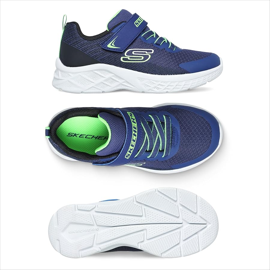 Amazon.com | Skechers Kids Microspec Ii-zovrix Sneaker, Navy
